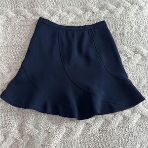 J. Crew Midnight Blue Fluted Skirt